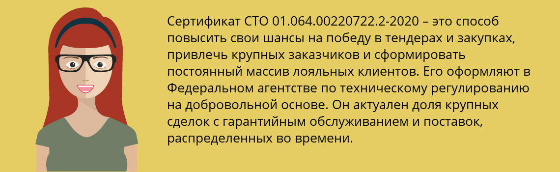 Получить сертификат СТО 01.064.00220722.2-2020 в Орск